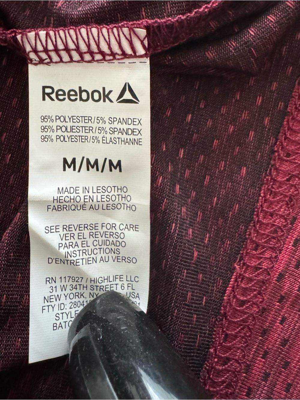 Reebok Men's Space Dye Performance T-Shirt M Red Heather Quick Dry Activewear - Picture 13 of 16
